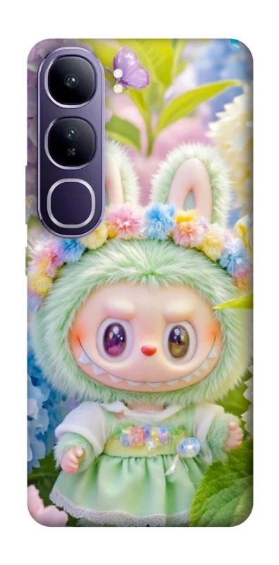 Чохол на Vivo Y300 Labubu & Flowers ver.2 фото 1 з 1