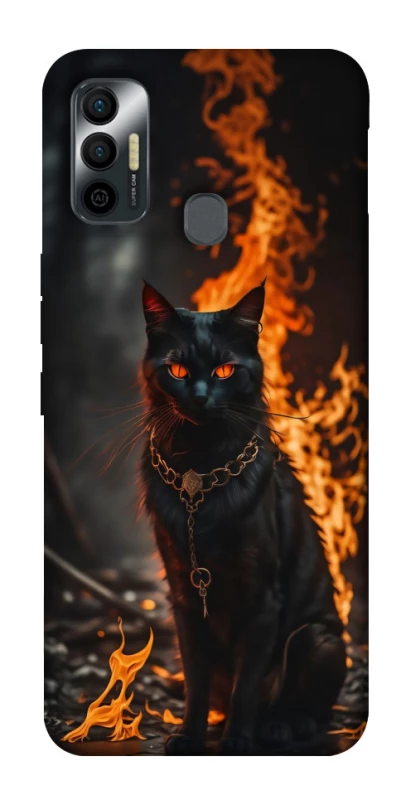 Чохол на TECNO Spark 7 Вогняний кіт фото 1 з 1