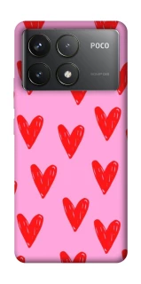 Чохол на Xiaomi Poco F6 Pro Red hearts 2 фото 1 з 1