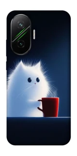 Чохол на Xiaomi Poco F7 Чохол кіт з кавою фото 1 з 1