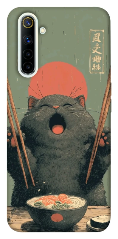 Чехол на Realme 6 Hungry Cat фото 1 из 1