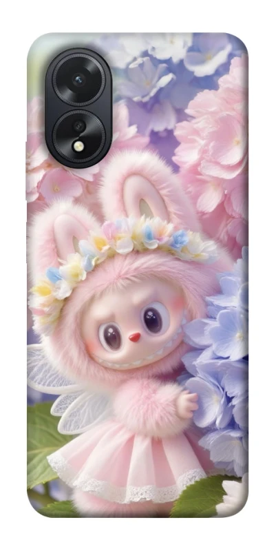 Чохол на Oppo A18 Labubu & Flowers ver.1 фото 1 з 1