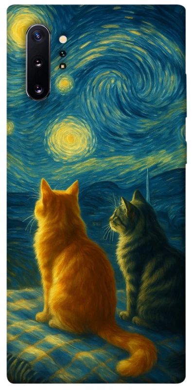 Чохол на Samsung Galaxy Note 10 Plus Cats under the stars фото 1 Чохол на Samsung Galaxy Note 10 Plus Cats under the stars фото 1 з 1