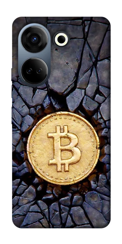 Чехол на TECNO Camon 20 Pro (CK7n) Bitcoin cracks фото 1 из 1