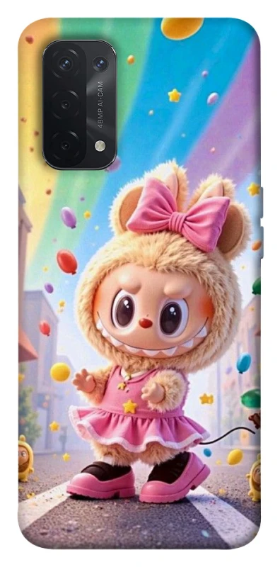 Чохол на Oppo A54 5G / A74 5G Labubu rainbow фото 1 з 1
