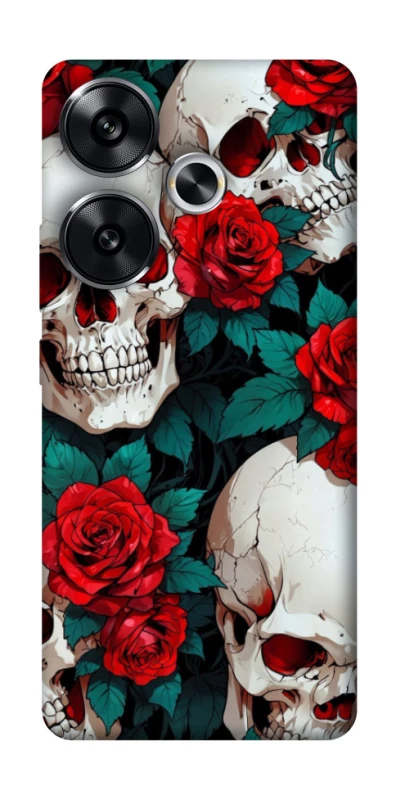 Чохол на Xiaomi Poco F6 skull and rose фото 1 з 1