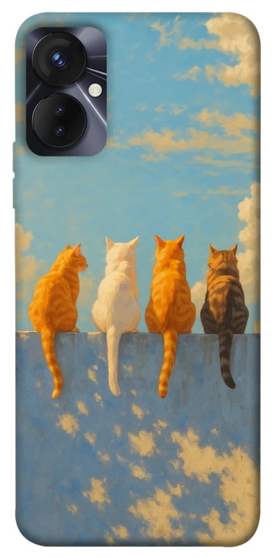 Чехол на TECNO Spark 9 Pro cats on wall фото 1 из 1