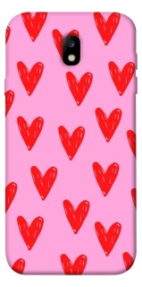 Чехол на Samsung J730 Galaxy J7 (2017) Red hearts 2 фото 1 из 1