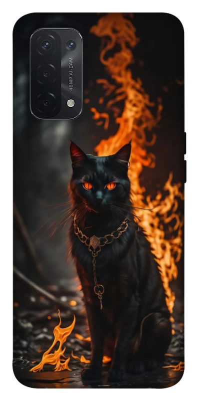Чохол на Oppo A54 5G / A74 5G Вогняний кіт фото 1 з 1