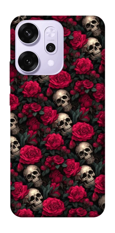 Чехол на Oppo Reno 14 Pro Черепа и розы фото 1 из 1