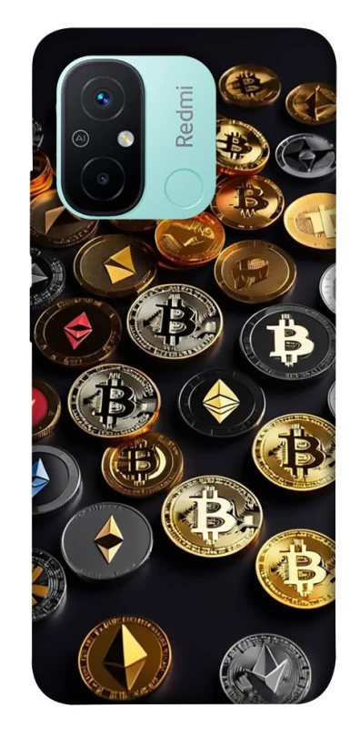 Чохол на Xiaomi Redmi 12C / Poco C55 Many coins фото 1 з 1