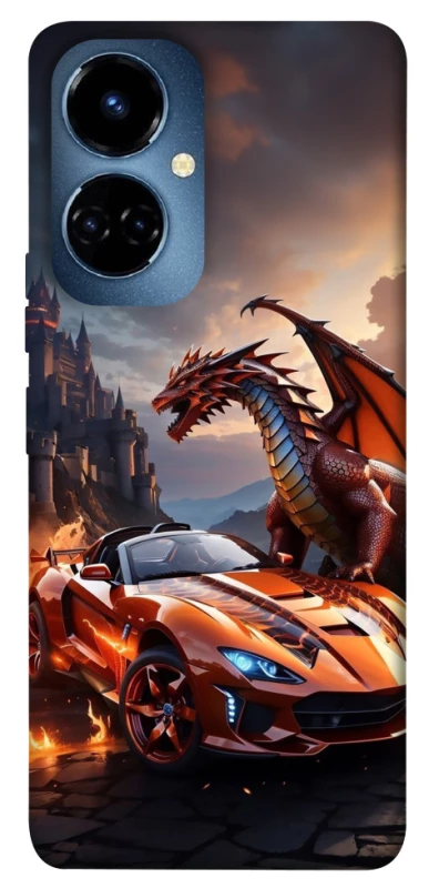 Чохол на TECNO Camon 19 Сar and dragon фото 1 з 1