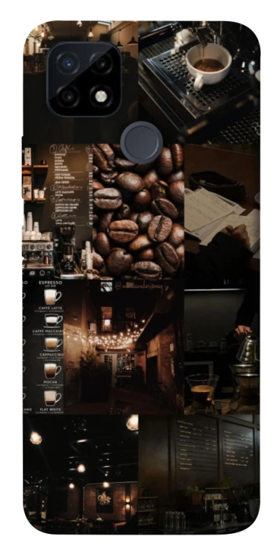 Чохол на Realme C12 Coffee collage ver.1 фото 1 з 1