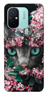 Чохол на Xiaomi Redmi 12C / Poco C55 Кіт в квітах фото 1 з 1