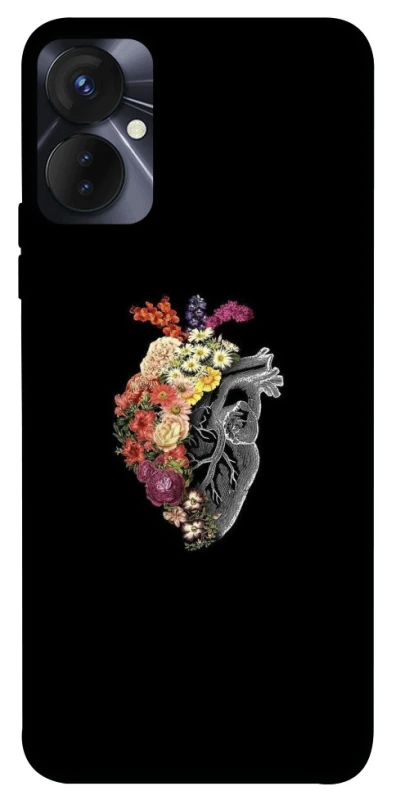 Чохол на TECNO Spark 9 Pro (KH7n) Heart with flowers фото 1 з 1