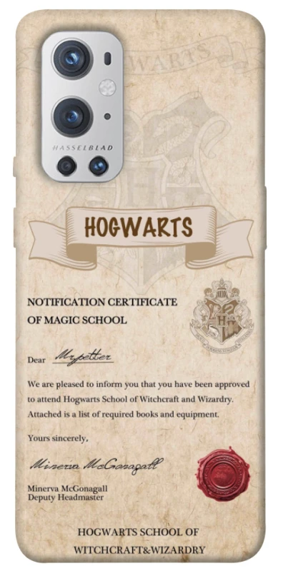 Чохол на OnePlus 9 Pro The Hogwarts acceptance letter фото 1 з 1