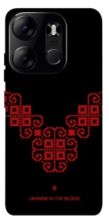 Чехол на Tecno Spark Go 2023 Черно-красная вышиванка фото 1 из 1