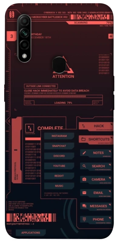 Чохол на Oppo A31 Attention фото 1 з 1