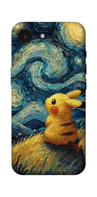 Чохол на Apple iPhone 16e (6.1") Pikachu and Van Gogh фото 1 з 1