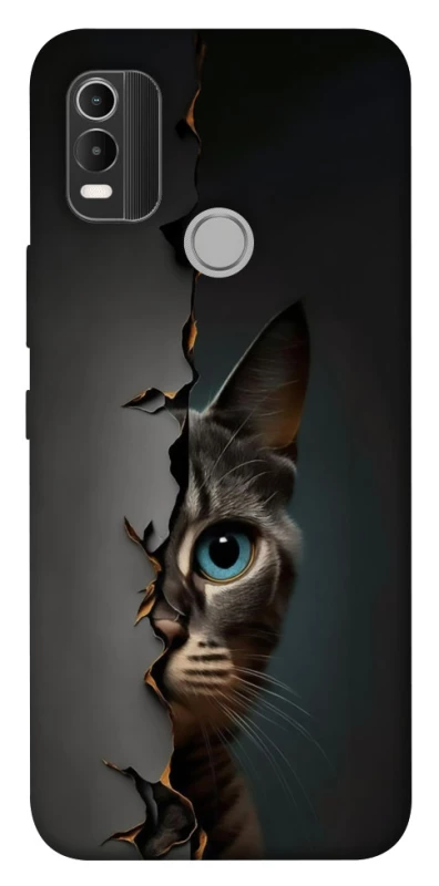 Чохол на Nokia C21 Plus Кіт-підглядач v2 фото 1 з 1