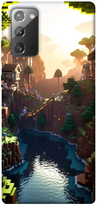 Чехол на Samsung Galaxy Note 20 Minecraft sunset фото 1 из 1