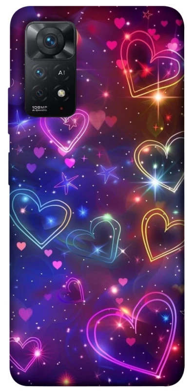 Чохол на Xiaomi Redmi Note 11 Pro 4G/5G Drawn hearts фото 1 з 1