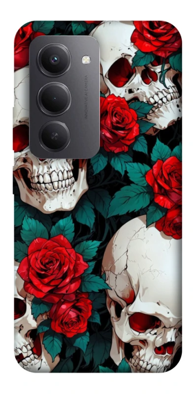 Чохол на Xiaomi Redmi 15 (EU) skull and rose фото 1 з 1