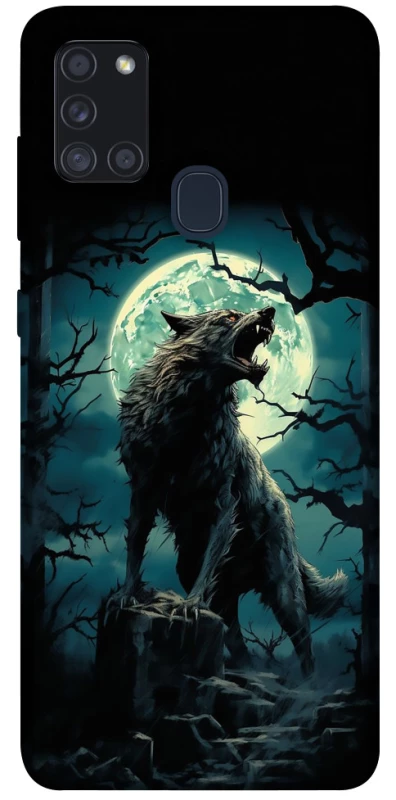Чохол на Samsung Galaxy A21s Вовк під місяцем фото 1 з 1