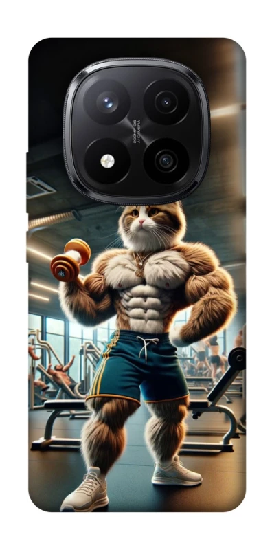 Чехол на Xiaomi Redmi Note 14 Pro+ 5G Качок кот фото 1 из 1