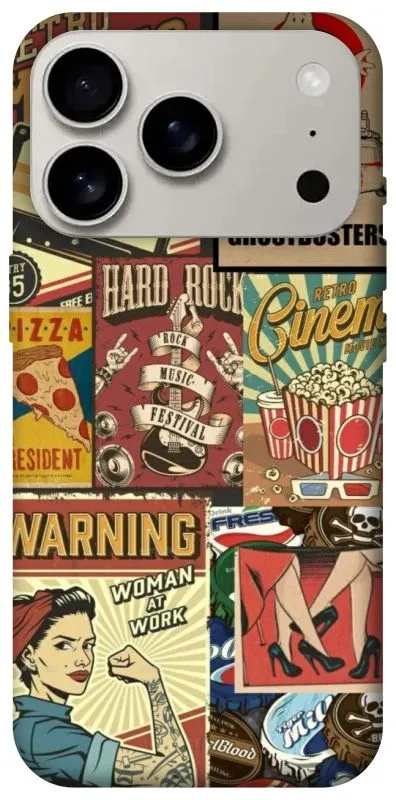 Чехол на Apple iPhone 18 Pro Retro collage ver.2 фото 2 из 2