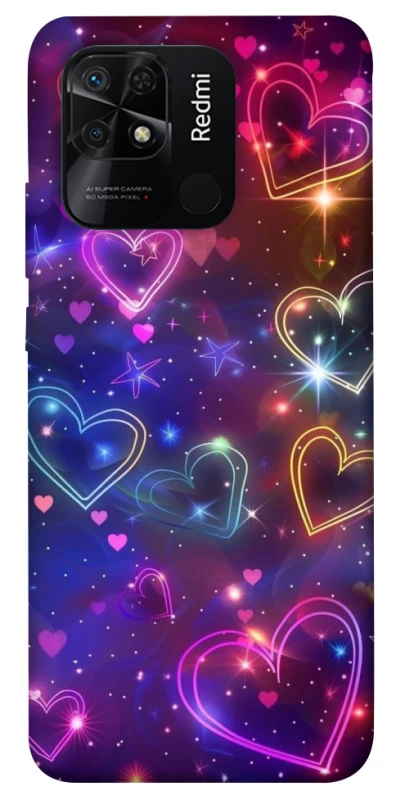 Чохол на Xiaomi Redmi 10C Drawn hearts фото 1 з 1
