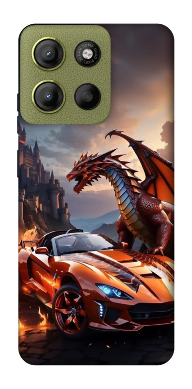 Чохол на Motorola Moto G15 4G Сar and dragon фото 1 з 1