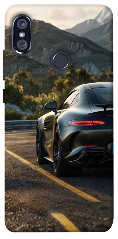 Чехол на Xiaomi Redmi Note 5 Pro / Note 5 (AI Dual Camera) Car in the mountains фото 1 из 1