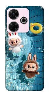 Чохол на Xiaomi Poco M6 4G Labubu in the pool фото 1 з 1