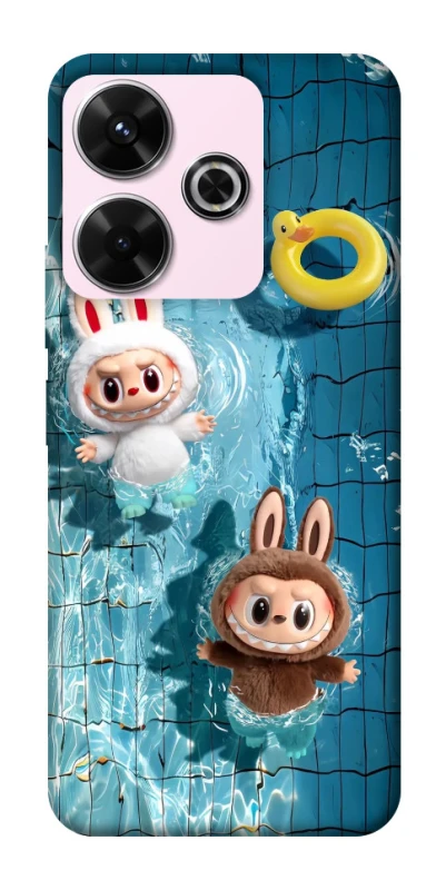 Чохол на Xiaomi Redmi 13 4G Labubu in the pool фото 1 з 1