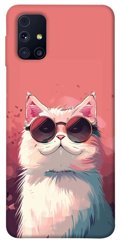 Чехол на Samsung Galaxy M31s Сat with glasses фото 1 из 1