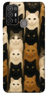 Чехол на ZTE Blade A52 Colorful Cat Collage фото 1 Чехол на ZTE Blade A52 Colorful Cat Collage фото 1 из 1