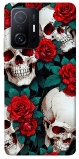 Чехол на Xiaomi 11T / 11T Pro skull and rose фото 1 из 1