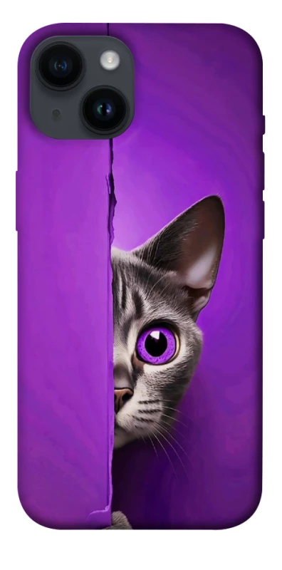 Чохол на Apple iPhone 14 (6.1") Кіт-підглядач фото 1 з 1