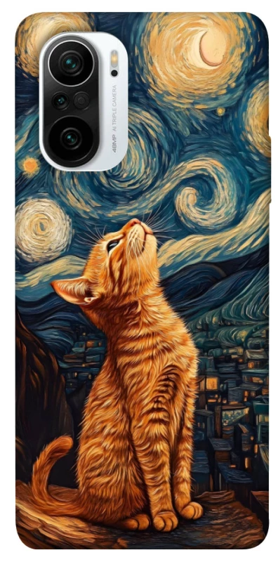 Чохол на Xiaomi Redmi K40 / K40 Pro / K40 Pro+ / Poco F3 van gogh cat фото 1 з 1