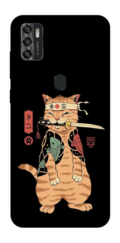 Чехол на ZTE Blade A7s (2020) Кот-самурай фото 1 из 1