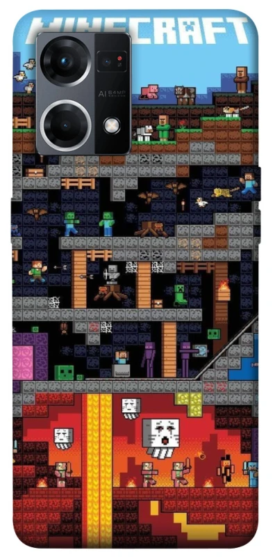 Чохол на Oppo Reno 7 4G Minecraft фото 1 з 1