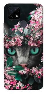 Чехол на Realme C12 Кот в цветах фото 1 из 1