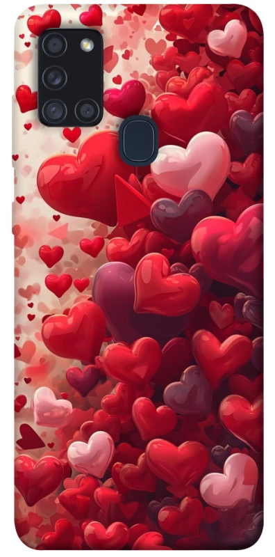 Чохол на Samsung Galaxy A21s Many hearts фото 1 з 1