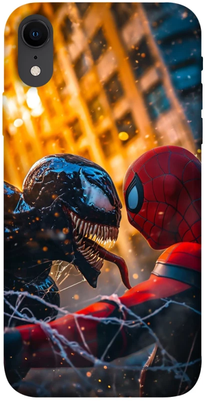 Чехол на Apple iPhone XR (6.1") Venom vs Spiderman фото 1 из 1