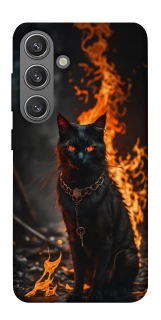 Чехол на Samsung Galaxy S24+ Огненный кот фото 1 из 1