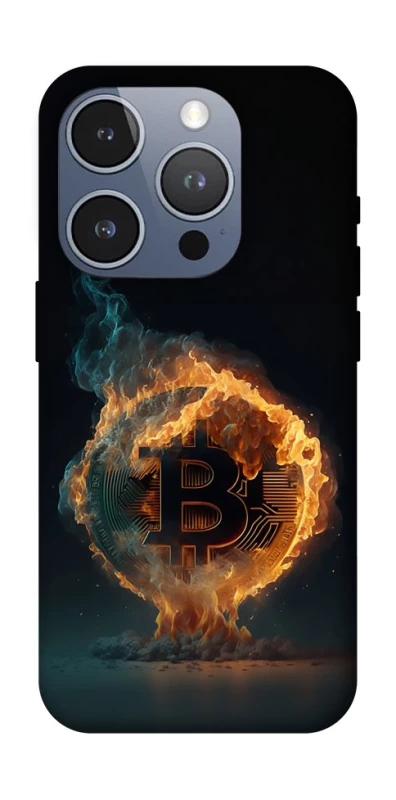 Чохол на Apple iPhone 16 Pro Fire Bitcoin фото 1 з 1