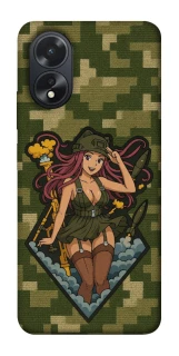 Чохол на Oppo A18 Military Waifu фото 1 з 1