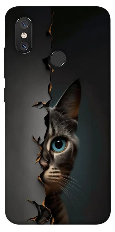 Чехол на Xiaomi Mi 8 Кот-подглядыватель v2 фото 1 из 1