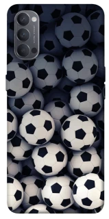Чехол на Oppo Reno 4 Футбольные мячи фото 1 из 1
